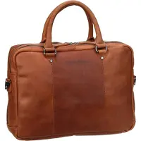 The Chesterfield Brand Sac ordinateur 15-15.6 pouces Boston - Cuir véritable - Cognac