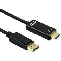 Roline Câble DisplayPort DP (1 m), Câble vidéo, Noir