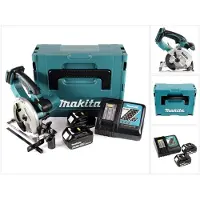 Makita DSS 501 RTJ Scie circulaire sans fil 136 mm 18V Li-ion + 2x Batteries 5,0 Ah + Chargeur + Coffret de transport Makpac