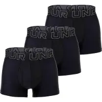Under Armour Hommes, Sous-vêtements, Boxer sportif ajusté UA PERFORMANCE TECH - SOLID 3 IN 3PK, Noir, (Lot de 3, S)