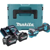 Makita TM 001 GT201 Outil multifonctions sans fil 40 V max Starlock Max Brushless + 2x batterie 5,0 Ah + chargeur + Makpac
