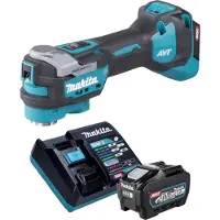 Makita TM 001 GT101 Outil multifonctions sans fil 40 V max Starlock Max Brushless + 1x batterie 5,0 Ah + chargeur