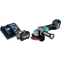 Makita GA 044 GT101 Meuleuse d'angle sans fil 40 V max. 125 mm X-LOCK Brushless + 1x batterie 5,0 Ah + chargeur