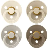 BIBS Colour Tétine - Taille 1 - 4 Pack - Tour - Vanilla Mix - - 0-6 mois - Tétine