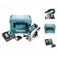 Makita DSS 611 RY1J Scie circulaire sans fil 18V 165 mm en Makpac + 1x 1,5Ah batterie + chargeur