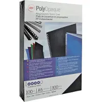 GBC Couverture Pp Polycover Opaque 300 Microns Din A4 Pour Reliure 100 Unités