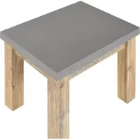 Beliani Tabouret Gris / Bois clair Fibre-ciment / Acacia Set de 2 Intérieur & Extérieur Jardin Chambre Salon