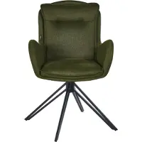Beliani Lot de 2 chaises de salle à manger pivotantes Avelar Dark Green Lumarko !