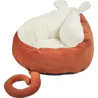 Beliani Lit Pour Animal Hassa Velours Orange