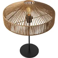 Lucide Lampe de table en rotin brun et noir, culot E27, Yunkai