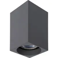 Lucide Spot DELTO gris 1xGU10x5W en aluminium, dimensions : 10 x 5,5 x 5,5 cm, IP20,