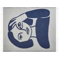Beliani Couverture Halede 130 X 170 Cm Bleu