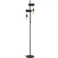 Eglo 43526 TOWNSHEND 4 E27 Lampadaire double 260x250mm Marron Noir