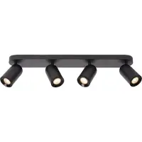 TRIO Spot de plafond noir 4 tubes mobiles 4xGU10 35W Punch