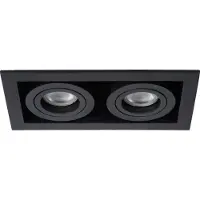 Lucide Projecteur rectangulaire encastré Chimney Double Noir