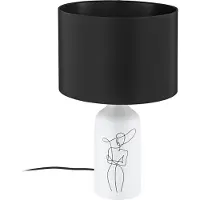 Eglo 43824 VINOZA E27 Lampe de table Ø300mm Blanc Noir