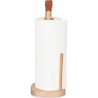 Relaxdays Porte-rouleau de cuisine, Distributeur d'essuie-tout, Marron