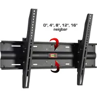 VCM Support mural universel Meuble Télévision 32-70 pouces jusqu'à 45 kg | inclinable à 16 degrés | VESA jusqu'à 600x400 | Support Meuble Télévision avec niveau d'eau | Fernseh holder WN120