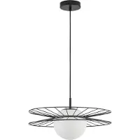 Nova Luce Suspension noire Ellery Ø 45cm