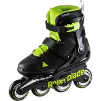 Rollerblade Microblade patins en ligne fille noir vert taille 36,5-40,5