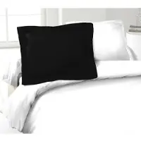 Lovely Home Lot De 2 Taies D'oreillers 100% Coton 50x70 Cm - Noir