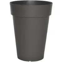 Riviera Pot De Fleurs Soleilla - Rond - Ø 40 X 53 Cm - Gris Pailleté