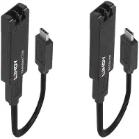 Lindy Fiber Optic Usb-c Cable 100 M Noir