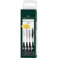 Faber-Castell Lot de 4 feutres à encre de chine Pitt col 199