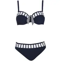 Sunflair Bikini bleu marine / blanc