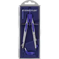 Staedtler Compas à réglage rapide broche d'entraînement central, porte-stylo, Compas, Violet, Gris, Argent, Bleu
