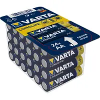 Varta 4106301134 Piles alcalines Longlife, Mignon AA, 24 pièces