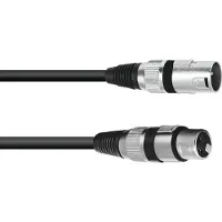 Omnitronic Câble de connexion XLR 3 pôles 25m sw (25 m, Câbles XLR)