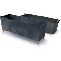 Prosperplast URBI CASE BETON EFFECT N Pot de fleurs - Anthracite (77 x 23.50 x 30 cm)