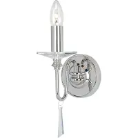 Elstead Lighting Applique murale Finsbury Park, nickel poli, 1xE14x60W, métal, dimensions : 20,5 x 12 x 17 cm, IP20, Elstead