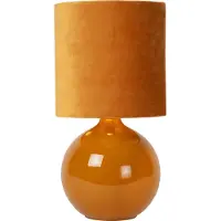 Lucide Lampe de table en verre avec abat-jour jaune E14 Esterad