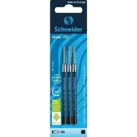 Schneider 3 recharges Slider 755 pour stylo à bille XB noir (Noir, 0.70 mm, 3 pcs)