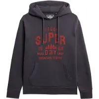 Superdry Sweat-shirt gris foncé / rouge