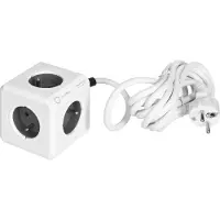 Allocacoc Câble d'extension, multiprise PowerCube Extended 1,5 m FR - gris, 5x 230V