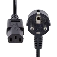 StarTech.com com 713E-3M-POWER-CORD, 3 m, CEE7/7, Coupleur C13, SVT, 250 V, 10 A (3 m), Câble d'alimentation, Noir