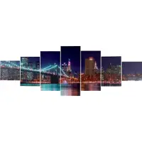 MCW Tableau sur toile H375 Paon (7 pcs.)