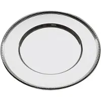 Aps Platzteller mit Perlrand, Assiettes, Argent
