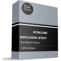 Byrklund Jersey Hoeslaken - Hoeslaken 180x200 - 100% Katoen - Blauw