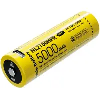 Nitecore NL2150HPR 21700 Batterie Li-Ion 3,6V 5000mAh avec 15A et USB (+)