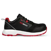 Redbrick Arbeitsschuhe - Puls Overshose - niedrig - mit Crawl -Nase - S3 - Schwarz / Rot - Grösse 45 (S3, 45)