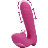 Loveline Vibromasseur Va Et Vient Powerful Pink 15 cm