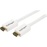StarTech.com Câble HDMI haute vitesse Ultra HD 4k de 3 m - Cordon HDMI CL3 pour installation murale - M/M - Blanc - câble HDMI - 3 m
