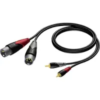 Procab CLA701 2x XLR Mâle - 2x RCA Mâle 3 mètres