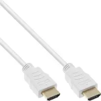 InLine HDMI (Typ A) — HDMI (Typ A) (3 m), Câble vidéo, Blanc