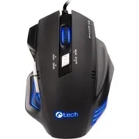 C-TECH Akantha/Noir/Optique/Droitier/2 400 DPI/Sans fil USB/Bleu