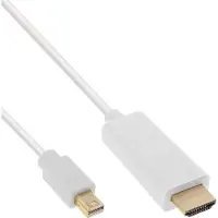 InLine 17174I câble vidéo et adaptateur 0,5 m Mini DisplayPort HDMI Blanc